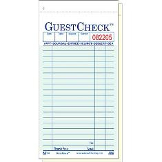 Guestcheck Carbonless, 2 Part Green, 19 Lines, 3.5x7, 50/50