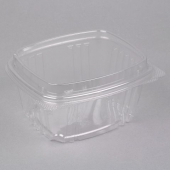 Genpak - Deli Container with Hinged Dome Lid, 16 oz Clear Plastic