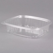 Genpak - Deli Container with Hinged Lid, 24 oz Clear Plastic