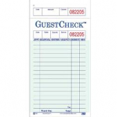 Guestcheck Paper, Single Paper Green with Perforated Order Receipt Stub, 17 Lines, 3.5x7