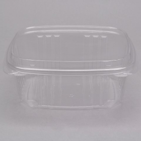 Genpak - Deli Container with Hinged Dome Lid, 32 oz Clear Plastic