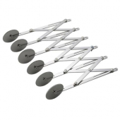 Winco - Dough Divider, 6-Wheel Adjustable Stainless Steel