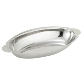 Winco - Au Gratin Dish, 15 oz Stainless Steel, each