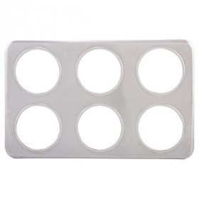 Winco - Adapter Plate, Stainless Steel with 6 Inset Holes (4.75"), Fits 2.5 Qt, each