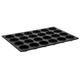 Winco - Muffin Pan, 24-Cup 20.5x14 Non-Stick Heavy Aluminum, 3 oz Cups, each