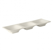 Tuxton - AlumaTux 3 Compartment Plate, 13&quot; Pearl White, 12 count
