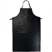 Winco - Apron with Pocket, 26.5x41.25 Black Vinyl