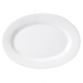 Vertex China - Argyle Platter with Wide Rim, 11.5&quot; Oval Porcelain White