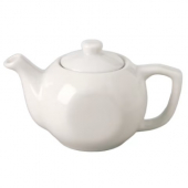 Vertex China - Argyle Tea Pot with Lid, 15 oz Porcelain White, 36 count
