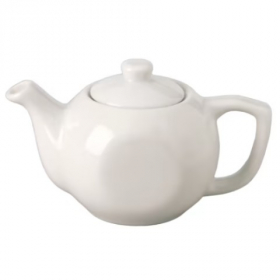 Vertex China - Argyle Tea Pot with Lid, 15 oz Porcelain White, 36 count