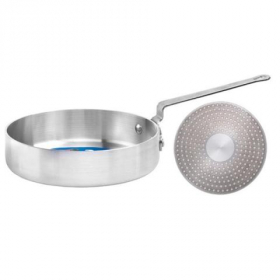 Winco - Saute Pan, 3 Quart Induction Ready Aluminum, 7.5&quot; Diameter
