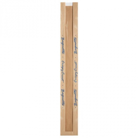 Bagcraft - EcoCraft Crispy Crust Baguette Bread Bag with Window, Dubl Panel 3.5x2x26 Kraft Paper, 50