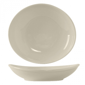 Tuxton - DuraTux Oval Bowl, 18.5 oz Eggshell, 8.25x7.25x2.125