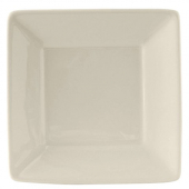Tuxton - Eggshell Square Plate, 7.375&quot; with Wide Rim, 12 count