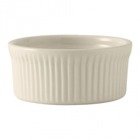 Tuxton - DuraTux Fluted Souffle Dish, 10 oz Eggshell