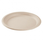 Karat Earth - Plate, 10&quot; Round Natural Bagasse, PFAS Free, 500 count