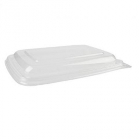 Sabert - Lid for 20-30 oz Rectangle Container, Clear PCR PET Plastic