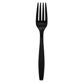 Karat Earth - Fork, Black Heavy Weight Bio-Based, 1000 count