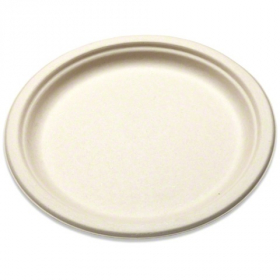 Bridge-Gate - Plate, 8.75&quot; Round Natural Brown Molded Fiber
