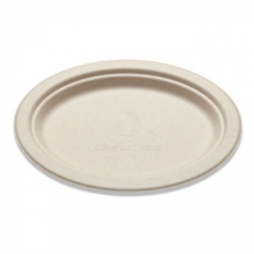 Bridge-Gate - Platter, 7x10 Oval Natural Brown Molded Fiber