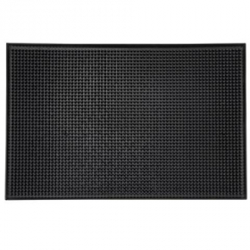 Winco - Bar Service Mat, 12&quot;x18&quot; Black