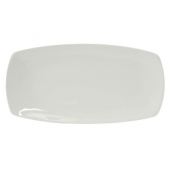 Tuxton - Porcelain White Plate with Tapered Ends, 16x8x1 Rectangular White Porcelain, 12 count