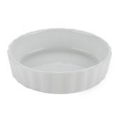 Tuxton - DuraTux Fluted Cr&egrave;me Brulee &amp; Souffle Dish, 8 oz Round Brite White Porcelain