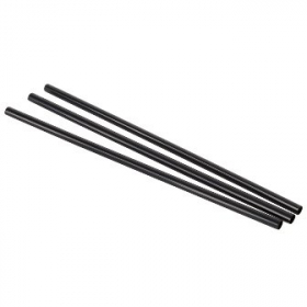 Unwrapped Straw, 5.75&quot; Jumbo Black