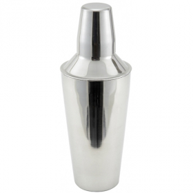 Winco - Bar Shaker, 28 oz Slender 3-Piece Set, Stainless Steel