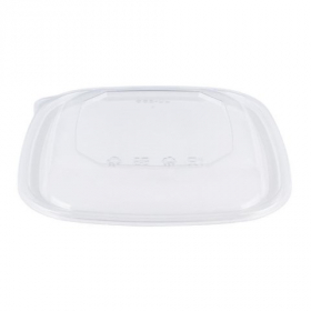 Karat - Square Bowl Dome Lid, Fits 24-48 oz PET Bowls, Clear PET Plastic, 300 count