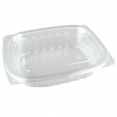 Dart - Container, 12 oz Clear Plastic with Lid, Rectangle, 6x5x2