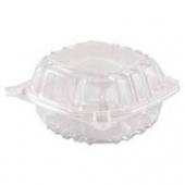 Karat 24 oz Clear PET Plastic Hinged-Lid Deli Container - 1 case (200 piece)