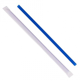 Karat - Paper Wrapped Straw, 9" Giant Blue