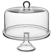 Acopa - Cake Stand with Round Cover, 9.5&quot; Diameter Glass, each