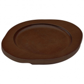 Winco - FireIron Cast Iron Server Wood Underliner, Fits 14 oz Round Mini Server, each