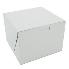 Cake/Bakery Box, Non-Window Tuck Top (1 Piece), White, 5.5x5.5x4