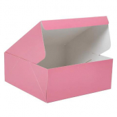 Cake/Bakery Box with Locking Corners, 8x8x4 Pink, 100 count