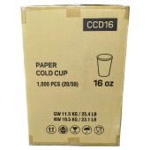Paper Cold Cup, 16 oz Coke Design, Double Poly, 1000 count
