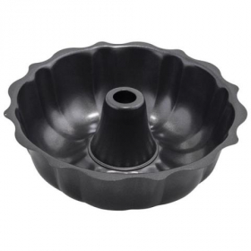 Winco - Cake Pan, 10x3.25 Fluted Aluminized Steel, Quantum2  Non-Stick Coating