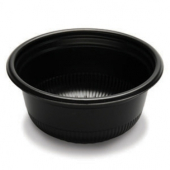 D&amp;W Fine Pack - Hot/Cold Bowl, 12 oz Black PS Plastic