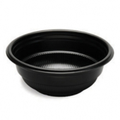 D&amp;W Fine Pack - Hot/Cold Bowl, 16 oz Black PS Plastic