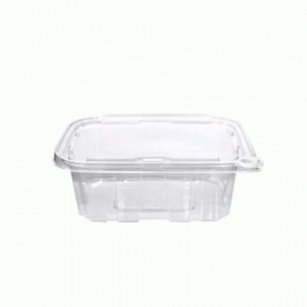 Dart - ClearPac SafeSeal Container with Flat Lid, 4 oz Clear PET Plastic, Tamper-Resistant and Tampe