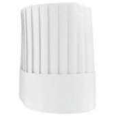 Chef Hat, 9&quot; Preformed Cellucap Le Classic White Paper