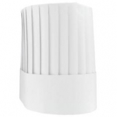 Chef Hat, 7&quot; Preformed Cellucap Le Classic White Paper