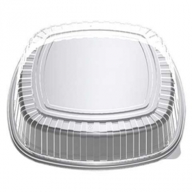 D&amp;W Fine Pack - Forum Bowl Lid, 14&quot; Clear High Dome PS Plastic, 50 count