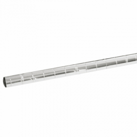Wire Shelf Post, 63&quot; Chrome Plated with Leveling Foot