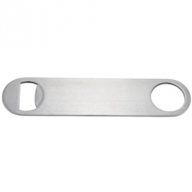 Winco - Bottle Opener, Flat Stainless Steel