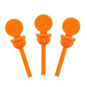 StixToGo - Hot Beverage Plug, Orange Plastic Circle