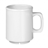 Mug, 8 oz White Melamine, 2.875x3.875, 12 count