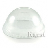 Karat - Cold Cup Dome Lid without Hole, Fits 12-24 oz, Clear PET Plastic, 1000 count
